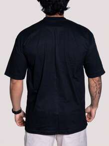 Kit Of 5 Men's Oversized T-Shirts, Plain, Cotton Fabric, High Neck, Many Colors