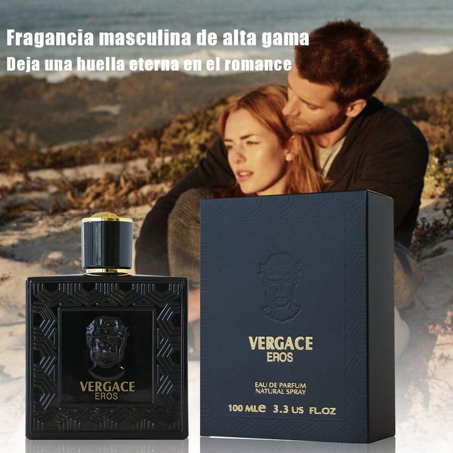 La fragancia VERCAGE EROS Negro para hombre de 100ML emana una intensa confianza, fuerza y sensualidad, con una composición de notas ricas y complejas, y una duración prolongada - B012-2 - Ver 1