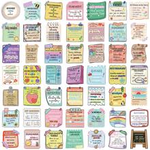 54pcs Mental Health Stickers Value Pack Cute Cartoon Stickers Cool Anime Stickers Handbook DIY Decoration Stickers Waterproof Mobile Phone Case Decoration Stickers