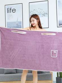 1 Piece Of Women's Large Bath Towel, Soft And Thick Bathroom Towel, Wearable Bath Towel With Pocket, Super Soft And Absorbent, Bath Towel And Shoulder Strap Shower Skirt Bathroom, Beach, Swimming, Changing Clothes, Ideal Household Items, Beach Essentials