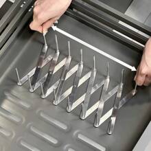 1pc Adjustable Stainless Steel Dish Drying Rack, Expandable Foldable Over Sink Organizer, Multi-Tier Bowl Pot Lid Storage System, Cabinet/Drawer Dual-Use Shelf, Space Saving Rack For Kitchen/RV/Countertop