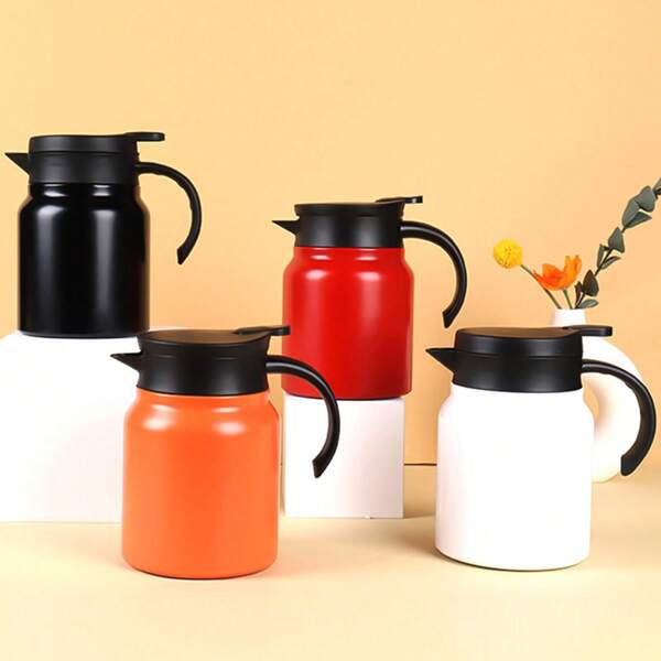 1pc Extra Large Capacity Vacuum Insulated Bottle, 316 Stainless Steel Tea/Coffee/Milk Infuser Pot, Keeps Warm For Multple Hours, Available In Multiple Colors, Suitable For Office Or Home