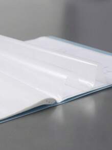 Pasta Multifolha de Cor Sólida, Pasta de Arquivo A4 com Bolsos Transparentes para Provas e Documentos, Suprimentos Escolares de Grande Capacidade, Volta às Aulas