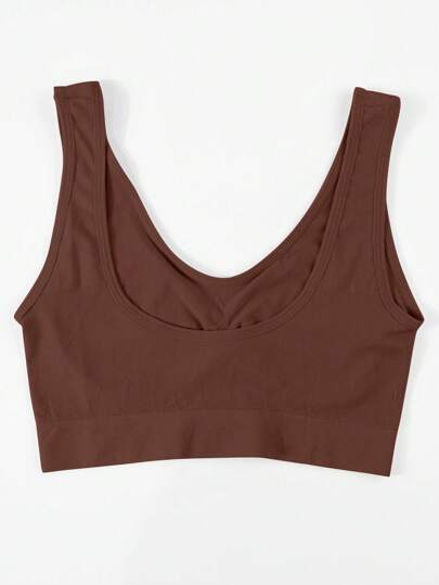 Women Breathable Seamless Sports Bras, Padless Thin Racerback Camisoles Exercise view 7