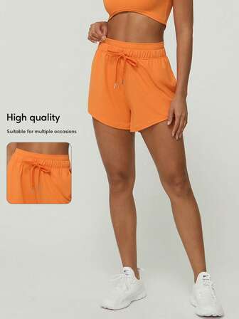 GOSOUER Damskie cienkie letnie spodenki do jogi, fitnessu i biegania, swobodne