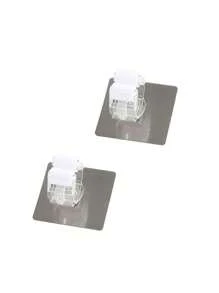 12pcs/4pcs/2pcs/1pc White Wall Mounted Strong Hook Clips, Mop Clip Storage Clips For Bathroom And Kitchen Storage