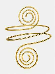 1PC Spiral Armband Swirl Upper Arm Cuff Armlet Bangle Bracelet Egyptian Costume Accessory For Women Gold Silver Color