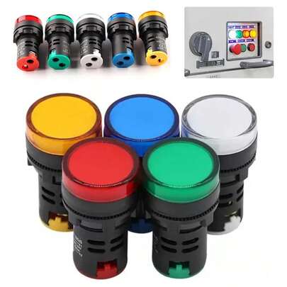 10 interruptores y contactos indicadores LED de 22 mm y 110 V, adecuados para interruptores y contactos de iluminación y señalización en paneles eléctricos.