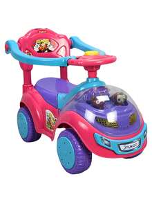 Joykoo Montable Correpasillos para Niños con Luz y Sonido Bastón con Toldo Protector - Rosa - Ver 3