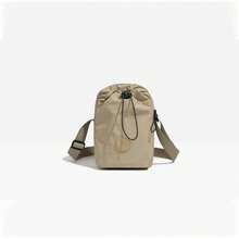 休闲布艺单肩包，男女通用简约斜挎包，户外小背包 - A - 查看 10