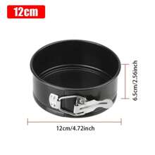 1 pezzo Stampo a cerniera in acciaio al carbonio antiaderente da 12/16/20/24/28 cm, stampo rotondo per torte con fondo removibile, per uso domestico, panificio e cucina