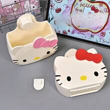 Sanrio 1pc Lovely Bathroom Shelf Rack, Wall-Mounted Vanity Organizer For Toothbrush, Toothpaste, Comb & Accessories Storage Back To School