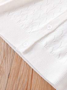 Cardigã Feminino Aberto na Frente, Casual, Senhora, Decote em V, Top Branco Vazado, Blusas de Malha de Manga Longa para Meninas Maiores, Novo Modelo de Verão Leve e com Proteção Solar, Casaco Solto de Cor Sólida para Primavera e Outono