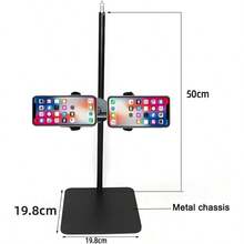 鹅颈式手机支架，兼容 、Android 手机，生日礼物，家人、朋友手机支架，手机支架，手机配件 - 黑色的 - 查看 2