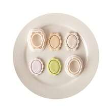 1 件简约椭圆形几何软粘土耳环模具，带波浪框架，吊坠造型 DIY 粘土工艺切割工具 - 白色 - 查看 5