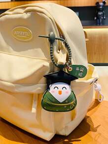 1 pieza Llavero compacto y lindo de gorra de graduación, colgante de mochila como regalo