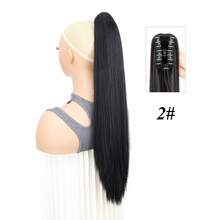 合成长直爪夹马尾接发片耐热马尾发片女士日常节日使用 - 彩色 - 查看 16