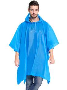 1 件防水雨衣，防水雨披，可重复使用带帽雨披包，轻便防水雨披，适合旅行和户外，男女皆宜 - 彩色 - 查看 9