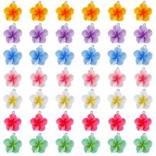 20/50 piezas Colgantes de flor de resina vívida - Una variedad de colgantes florales de verano para hacer joyas DIY, collares, aretes y accesorios de manualidades - Plumeria - Ver 12