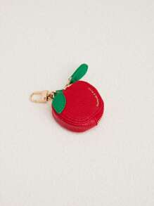 Portofel mini din piele cu farmec de fructe în formă de măr, portofel cadou pentru fete și femei, portofel mini, portofel pentru monede, portofel