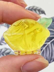 1 对可爱亚克力水果发夹，通勤百搭，春夏秋冬，可爱迷你发夹，爪夹