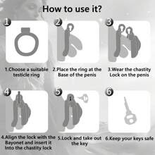 1pc Resin Male Confinement Erotic Chastity Device, Lightweight Outing, Sm Alternative Bondage Simulation Female Vulva, Male Sexy Crossdressing, Penis Lock, Simulation Lips Male One-Piece Chastity Lock Desire Control Anti-Escape