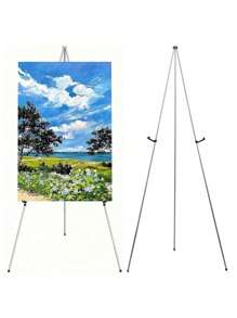 1PC 63" Easel Stand For Wedding Sign, Display Poster, Sign Poster Stand For Display, Display Easel Stand With Bag, Holds 5 Lbs,Easel Stand For Display, Foldable Portable Ground Easel For Wedding Banner And Poster Display Stand, Tabletop Easel Display Metal Tripod Party Favors Room Decor Bride Gifts Birthday Graduation Birthday Decorations Party Decorations Bachelorette Wedding Outdoor Decoration Summer Beach Back To School School Supplies