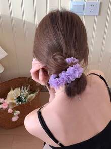 1 pezzo Fermaglio per capelli a pinza pieghettato a forma di banana per donna, design semplice e piccolo, adatto per capelli da sirena in spiaggia, per uso quotidiano, vacanze e feste