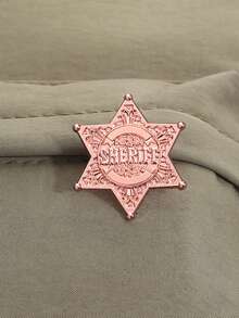 1 Stück Westlicher Sheriff-Fünfzackiger Stern Email Pins, kundenspezifische Metall-Anstecker, Kleidung, Rucksack, Revers Abzeichen, Schmuckgeschenk für Freunde - Verschiedenfarbig - Übersicht 8