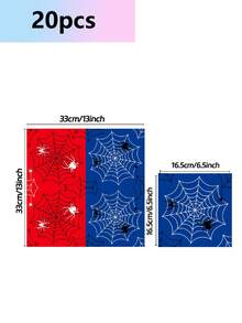 10pcs Spider Web Party Spider Serving Tray Includes Serving Tray (5pcs Each Of 2 Colours In 10pcs) Cups, Tissues Spider Web Theme Cartoon Serving Tray Weddings Parties, Get-Togethers - Multicolor - View 4