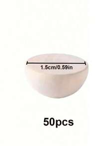 50 Wooden Beads Set Semi-Circle Semi-Sphere Semi-Circle, DIY Craft Material, Wooden Semi-Sphere Beads