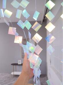 1 Set Multi-Color Gradient Radiant Sequin Door Curtains