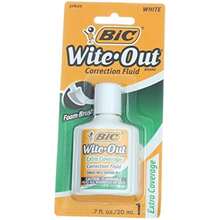 Bic 3284 Wite Out Extra Coverage Correction Fluid.7oz White - White - View 2