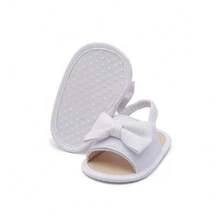 Baby Sandals 0-15M, Bow Decor Toddler First Walking Shoes - White - View 7