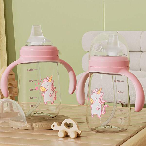 1 pièce Tasse à bec de canard de 240 ml/300 ml, tasse Sippy mignonne, tasse pour enfants, faite de matériau Tritan, bec de canard doux s'adaptant à la bouche du bébé, anti-étouffement et buvage facile, poignée confortable, design anti-fuite, convient aux bébés, enfants, usage quotidien à la maison et en extérieur, meilleur cadeau