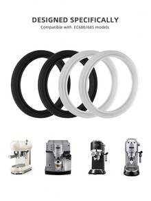 Gasket Seal Part Compatible With Espresso Machine Dedica EC680 EC685 Models Silicone Ring Replacement - Black and White - View 5