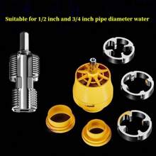 1/2" 3/4" Water Pipe Tapping Device Universal Inner Hole Wire Opener 1/2 Inch 3/4 Inch Pipe PPR/PPE Water Pipe Household 1 Inch Wire Opener PPR Tap - Drill Compatible Thread Cutter For Pipes Universal Internal Pipe Tapping Tool - 1/2" 3/4" PPR/PVC Tap For Electric Drills Electric Drill Pipe Tap - 1/2" 3/4" Universal Thread Cutter For PPR/PVC Home Use