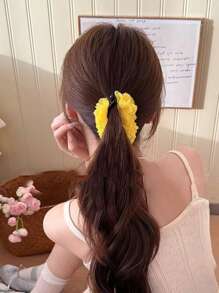 1 pezzo Fermaglio per capelli a pinza pieghettato a forma di banana per donna, design semplice e piccolo, adatto per capelli da sirena in spiaggia, per uso quotidiano, vacanze e feste