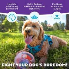 Outward Hound By Nina Ottosson A-Maze Ball Dog Treat Puzzle Ball, Level 2 Intermediate, Green - Tiếng chó sủa (màu cam) - Xem 3