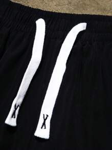 Yemwry Shorts casuales para hombres, shorts de playa con estampado de rayas sólidas