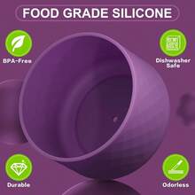 Silicone Boot For Water Bottle 24 Oz 32 Oz 40 Oz, Anti-Slip Protective Sleeve For Twist/Flip Stainless Steel Water Bottles Accessories - Dark Purple - View 4