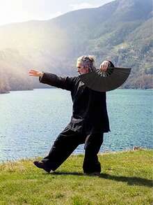 1pc Large Foldable Hand Fan, Premium Fabric Folding Hand Fan, Carnival Fan, Thick ABS Frame, Can Be Used For Cooling & Decoration, Gift For Women & Men, Black, Suitable For Summer Cooling, Birthday, Anniversary, Back To School Gifts - Multicolor - View 8