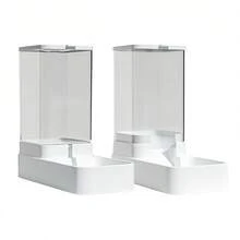 1 套（2 件）和 1 件宠物用品【多宠物家用智能套装】3.3L/1.6kg 自动宠物喂食器 + 循环饮水机 + 防滑宠物碗三合一组合，适合室内喂养猫狗