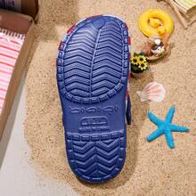 1 Pair Boys' Comfortable Fashionable Casual Cool Star Print Lightweight Breathable Cartoon Outdoor Indoor Sandals, Suitable For All Seasons - Navy Blue - View 7