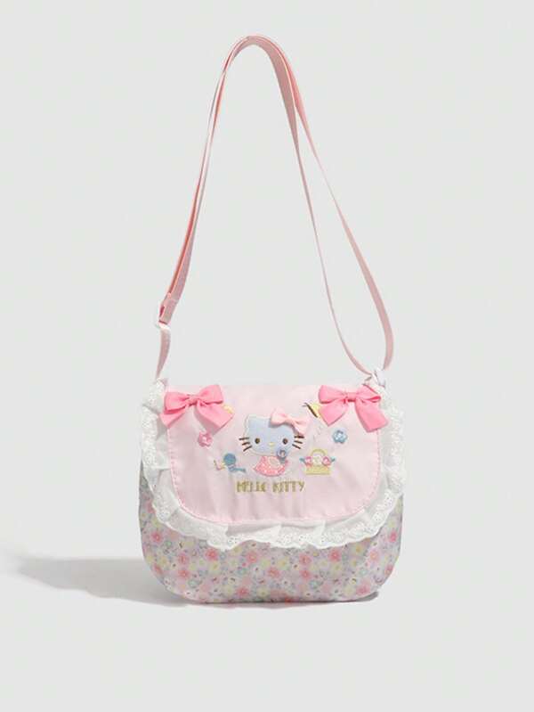 Sanrio Pink Melody Sweet And Cute Girl Heart Ins Style Simple Japanese Shoulder Crossbody Bag New Cute