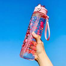800ml-Crescent Moon Star Pattern Water Bottle-Moon Movement Water Bottle-Gradient Color Portable Water Bottle-Large-Capacity Outdoor Sports Water Cup - Large-Capacity Plastic Water Cup