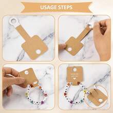 10/50/100/200/500pcs Jewelry Packaging Cards For Bracelets And Rings - Multicolor - View 3