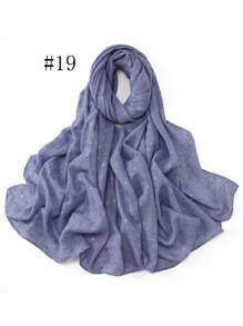 1 Piece Fashion Style Women Scarf Wrap Leaf Bronzing Shawls Headband Fantastic Crinkle Viscose Hijab