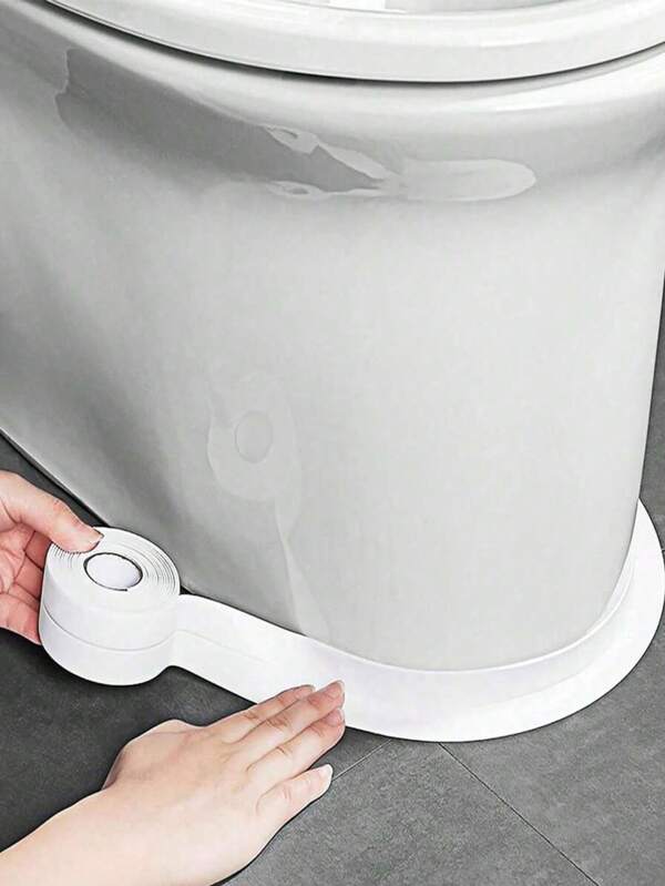 Weiße wasserdichte schimmelresistente Dichtungsstreifen, hochviskose wasserdichte schimmelresistente ölbeständige Fugendichtungsstreifen für Toiletten, selbstklebende Fliesenstreifen für Küche, Bad, Spüle, Badewanne, Wandecken, Toilette usw.