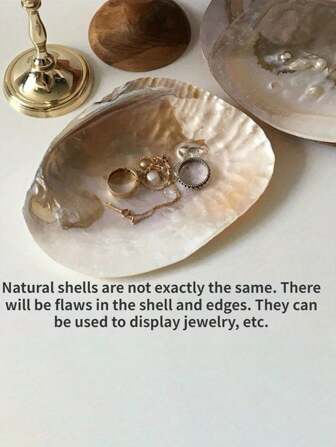 Natural Pearl Shell Jewelry Tray, Vintage And Elegant Decorative Tray, Suitable For Dresser, Home Decoration Ornaments, Handmade Shooting Props, DIY Desktop Decoration Suitable For Wedding Mother's Day Gifts